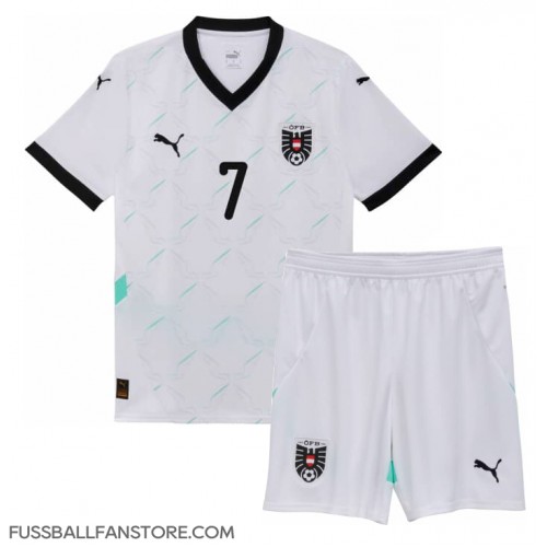 Österreich Marko Arnautovic #7 Replik Auswärtstrikot Kinder EM 2024 Kurzarm (+ Kurze Hosen)